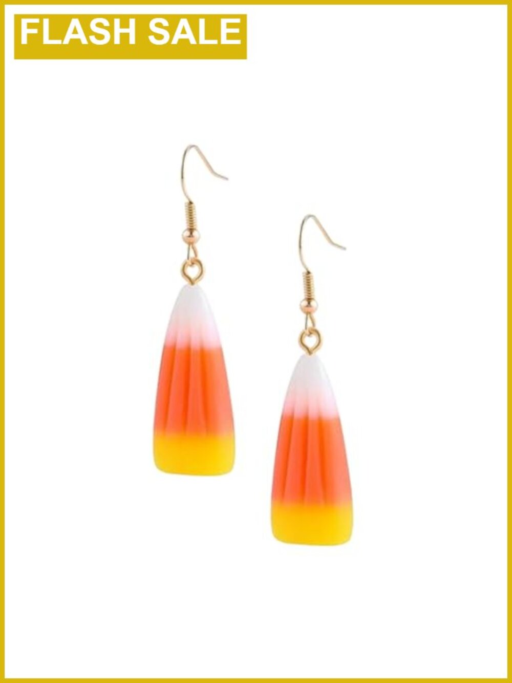 Candy Corn Dangle Earrings Acrylic Alloy Halloween Fall Women